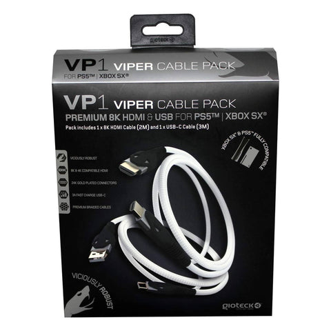 PS5/XBox Series S/X Gioteck VP1 Viper Cable Pack