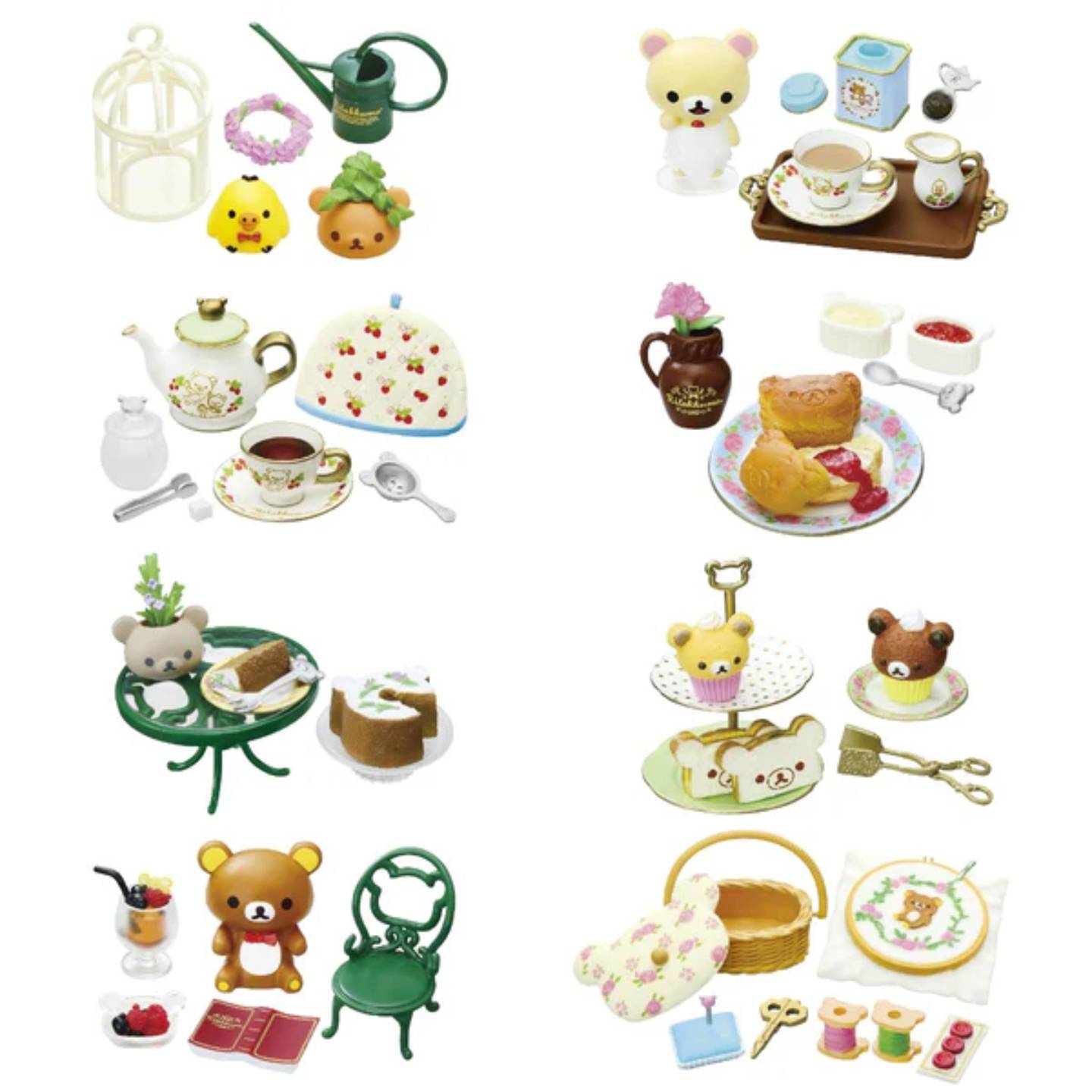 Re-Ment Rilakkuma British Tea Time (Set of 8) | PLAYe