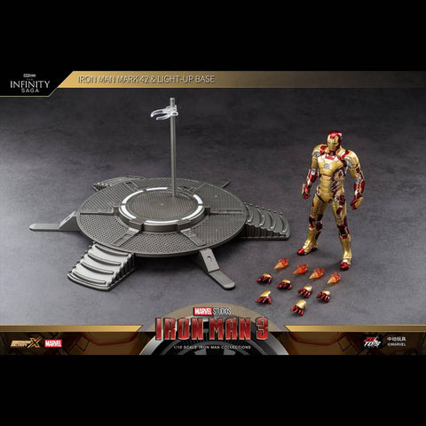ZD Toys Iron Man 7" Mark 42 Light-Up Base Set