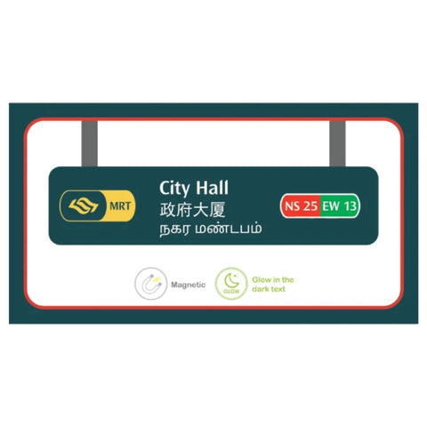 Singapore MRT Station Acrylic Magnet - City Hall