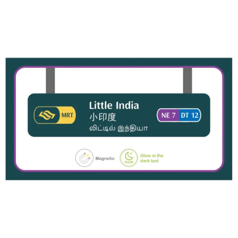 Singapore MRT Station Acrylic Magnet - Little India
