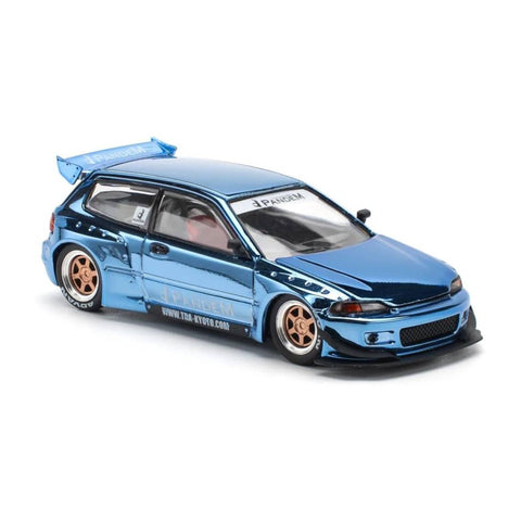 POP Race 1/64 PR64-206 Civic EG6 Chrome Blue