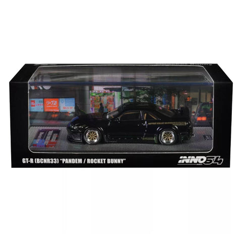 Inno64 Pandem GT-R BCNR33 Rocket Bunny Black