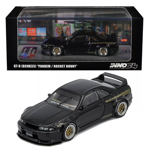 Inno64 Pandem GT-R BCNR33 Rocket Bunny Black