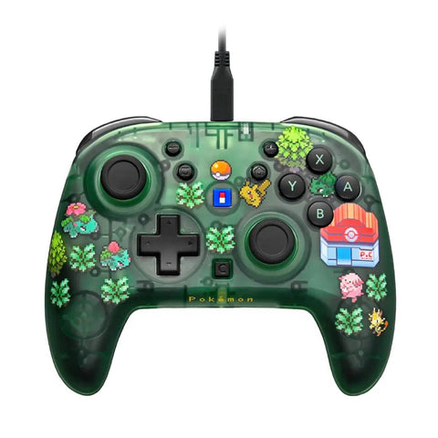 Nintendo Switch 2 Hori Wired HoriPad TURBO - Pokemon Pixel Green