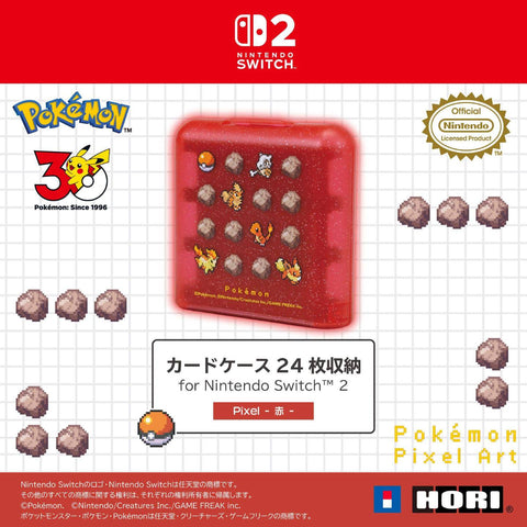 Nintendo Switch 2 Hori Game Card Case 24 - Pokemon Pixel Red