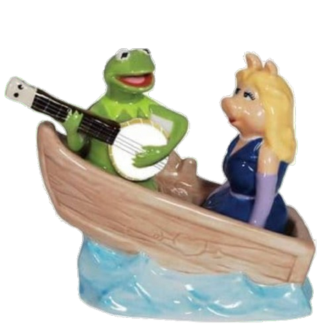 Muppet Kermit and Miss Piggy In Boat Salt Pepper