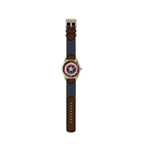 Captain America Printed Dial Antique Gold Watch