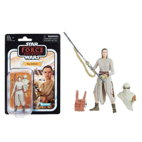 Kenner Star Wars Vintage 4'' Figure - Rey (Jakku)