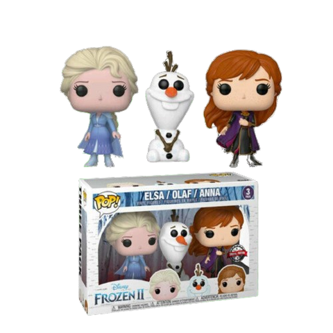 Funko POP! Frozen 2 3 Pack Elsa, Olaf, Anna Special Edition