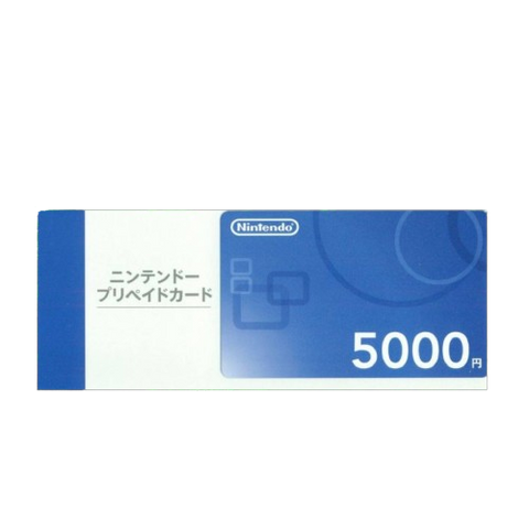 Nintendo Point Card For Japan 5000 Yen