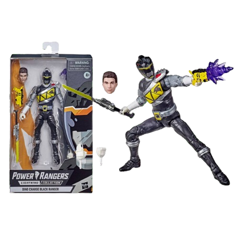 Power Rangers Lightning E89195L00 6" Dino Charge Black Ranger