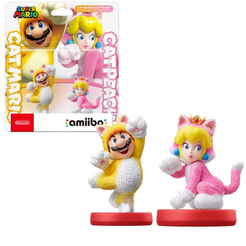 Amiibo Super Mario Cat Mario/Peach Double Pack