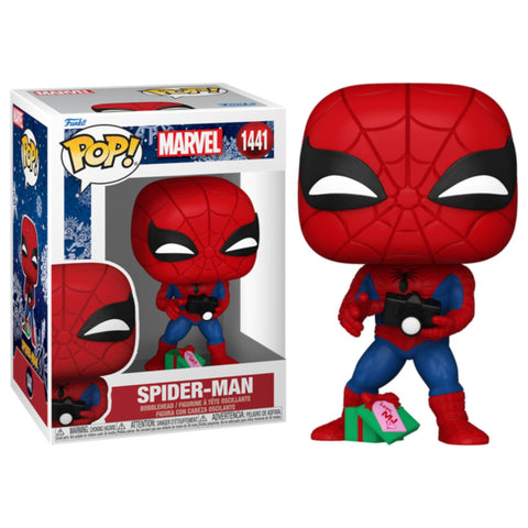 Funko POP! (1441) Marvel Holiday Spider Man Open Gift