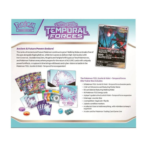 Pokemon SV5 Temporal Forces Elite Trainer Box - Walking Wake