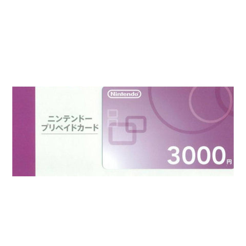 Nintendo Point Card for Japan 3000 Yen