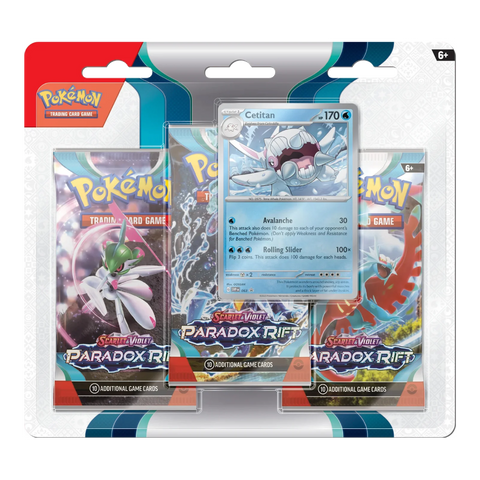 Pokemon SV4 Paradox Rift 3 Pack Blister - Cetitan