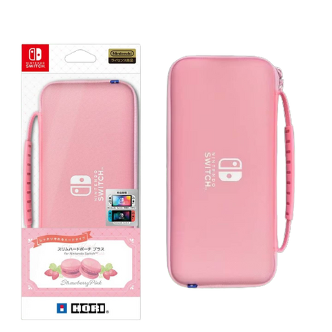 Nintendo Switch Oled Slim Hard Pouch - Strawberry Pink