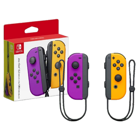 Nintendo Switch Joycon Controller - Neon Purple/Orange (Japan)