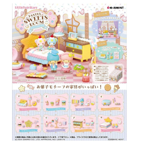 Re-Ment Little Twin Stars Pastel Sweets Room (Set of 8)