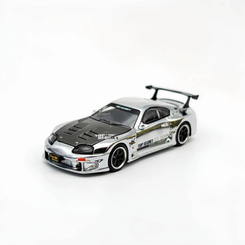 POP Race 1/64 PR64-325 GT300 Supra Silver Chrome