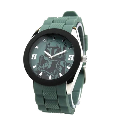 Star Wars Boba Fett Watch Green Rubber Strap