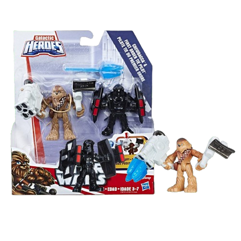Star Wars Galactic Heroes Power Up 2PK WV1 17 - Chewbacca & First Order Tie Pilot