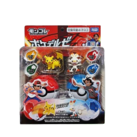 Takara Tomy Pokedel-Z Pikachu VS Scorbunny Set