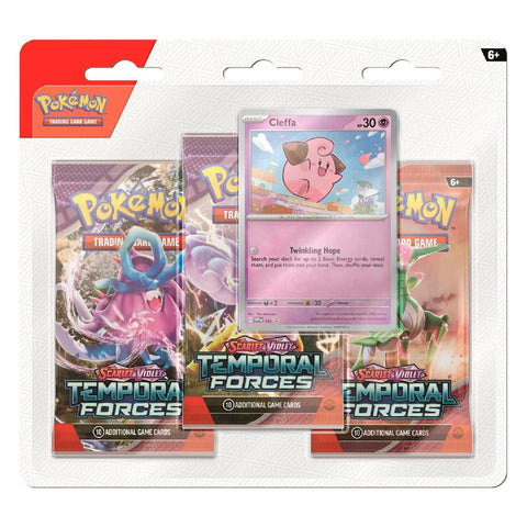 (Pre-order) Pokemon SV5 Temporal Forces 3 Pack Blister - Cleffa (ship 22 March 2024)