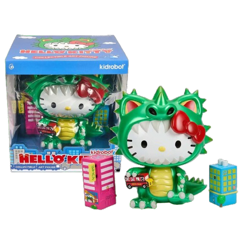 KIDROBT Hello Kitty Kaiju Cosplay Metallic Green 8"