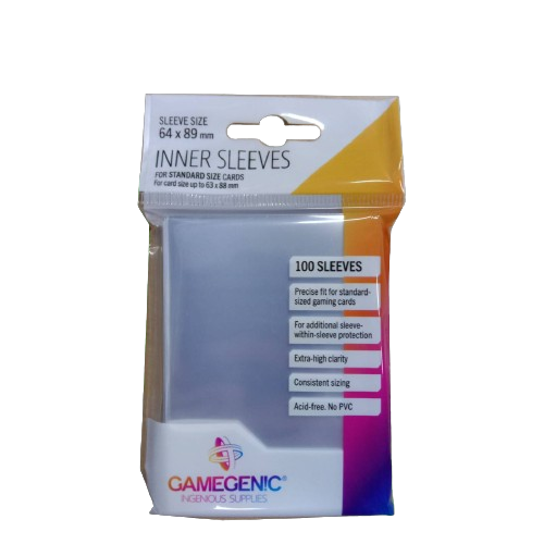 GameGenic 100 Inner Sleeves 64x89mm | PLAYe GameGenic 100 Inner Sleeves 64x89mm | PLAYe