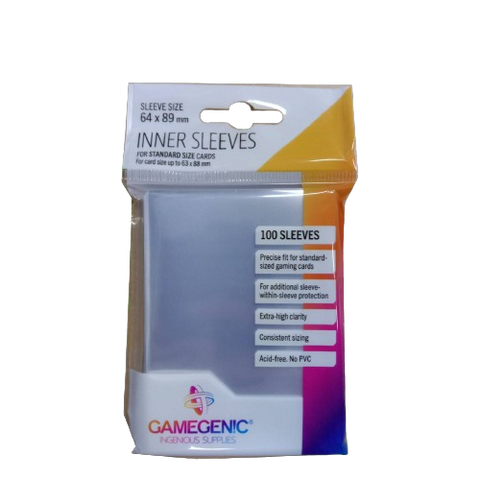 GameGenic 100 Inner Sleeves 64x89mm