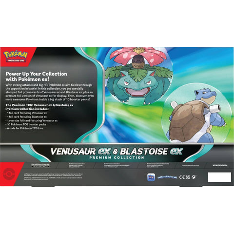 Pokemon TCG Venusaur ex and Blastoise ex Premium Collection