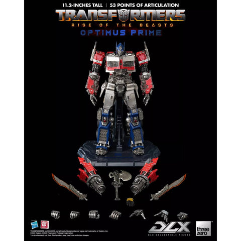 Three Zero DLX Scale Transformers Rise of the Beasts Optimus Prime