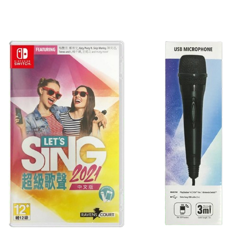 Nintendo Switch Let's Sing 2021 + Mic Bundle (MX) (Chinese)