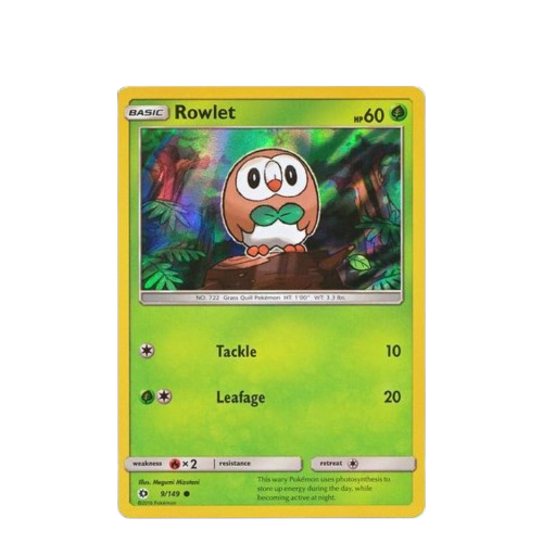 pokemon rowlet card All Cards from Pokmon TCG Pocket Weakness Fire 2 Resistance None None Retreat Cost Rowlet - Pokmon TCG Pocket