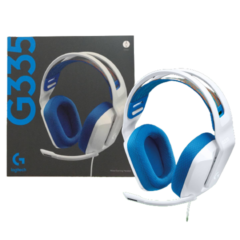 Logitech G335 Wired Gaming Headset - White (BL2YRS)