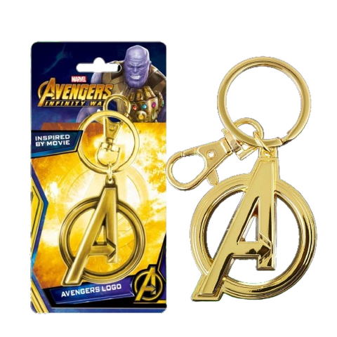 Avengers IW A Logo Gold Colored Pewter Key Chain