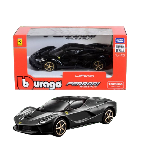 Burago 1/43 Black Laferrari Race and Play Ferrari