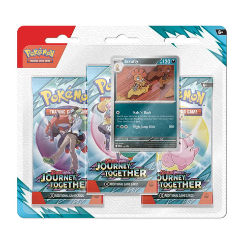 Pokemon SV9 Journey Together 3 Pack Blister - Scrafty