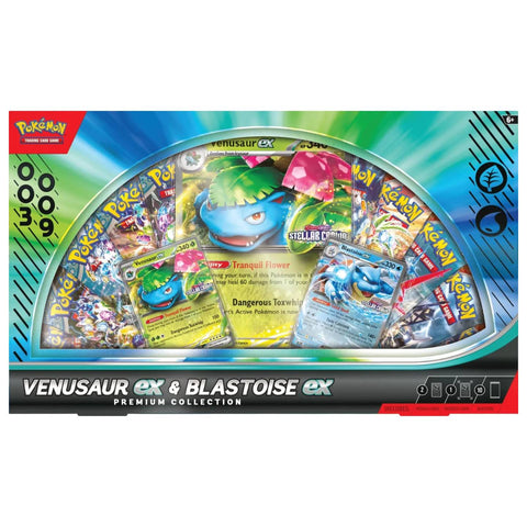 Pokemon TCG Venusaur ex and Blastoise ex Premium Collection