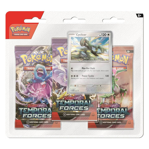 Pokemon SV5 Temporal Forces 3 Pack Blister - Cyclizar