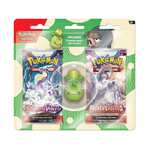 Pokemon Eraser 2 Pack Blister - Smoliv