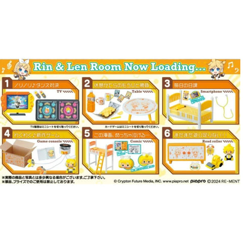 Re-Ment Hatsune Miku Series Rin len Room (Set of 6)