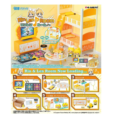 Re-Ment Hatsune Miku Series Rin len Room (Set of 6)