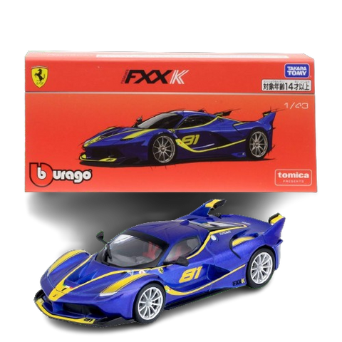 Tomica X Burago 1/43 Blue FXX K Ferrari Signature Series