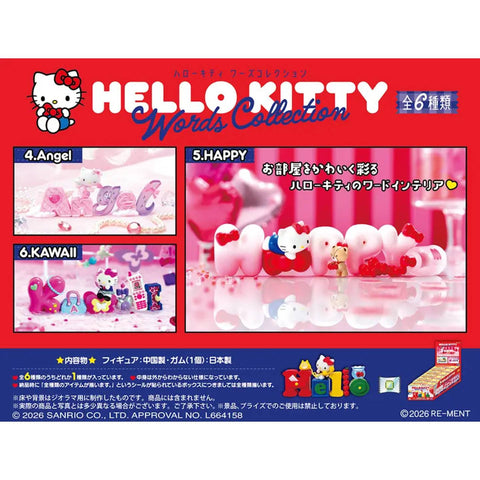 Re-Ment Hello Kitty Words Collection (Set of 6)