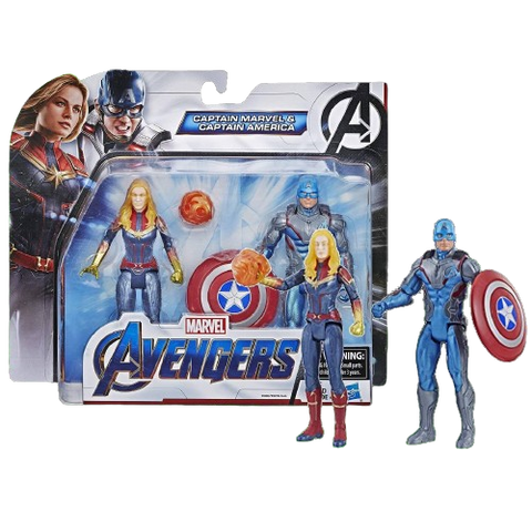 Avengers 6" Movie Team Packs Captain America & Captain Marvel