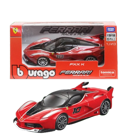 Tomica X Burago 1/43 Red  FXX K Race& Play Ferrari