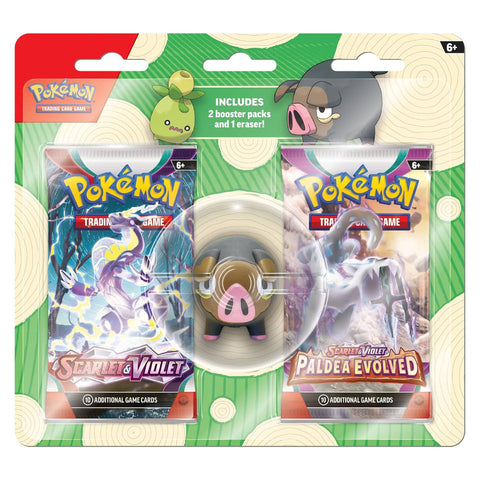 Pokemon Eraser 2 Pack Blister - Lechonk